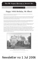 MAHS Newsletter no 1 July 2006 