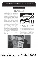 MAHS Newsletter no 3 March 2007