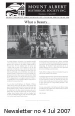 MAHS Newsletter no 4 July 2007