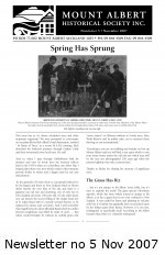 MAHS Newsletter no 5 Nov 2007