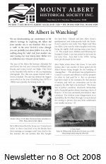 MAHS Newsletter no 8 October 2008