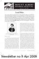 MAHS Newsletter no 9 April 2009