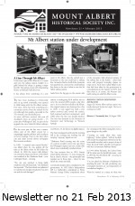 MAHS Newsletter no 21 Feb 2013