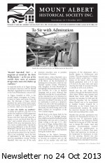 MAHS Newsletter no 24 Oct 2013