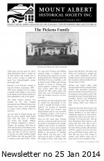 MAHS Newsletter no 25 Jan 2014