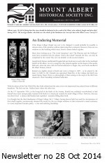 MAHS Newsletter no 28 Oct 2014