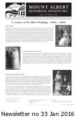 MAHS Newsletter no 33 Jan 2016