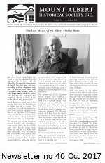 MAHS Newsletter no 40 Oct 2017