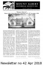 MAHS Newsletter no 42 April 2018