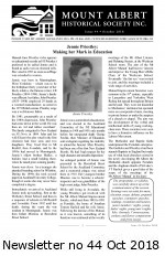 MAHS Newsletter no 44 Oct 2018